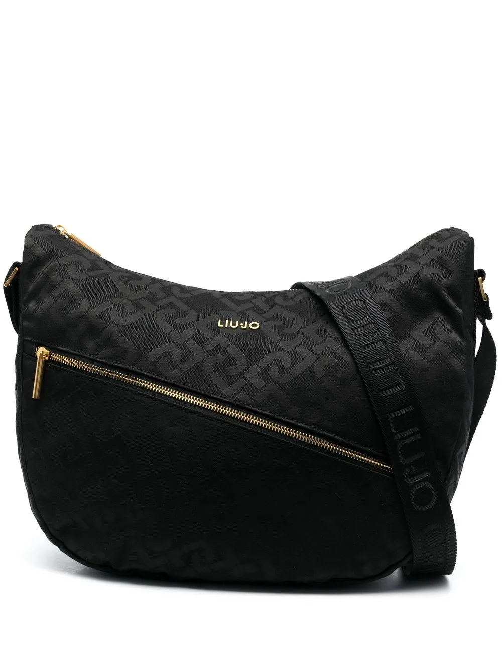 

LIU JO monogram-print shoulder bag - Black