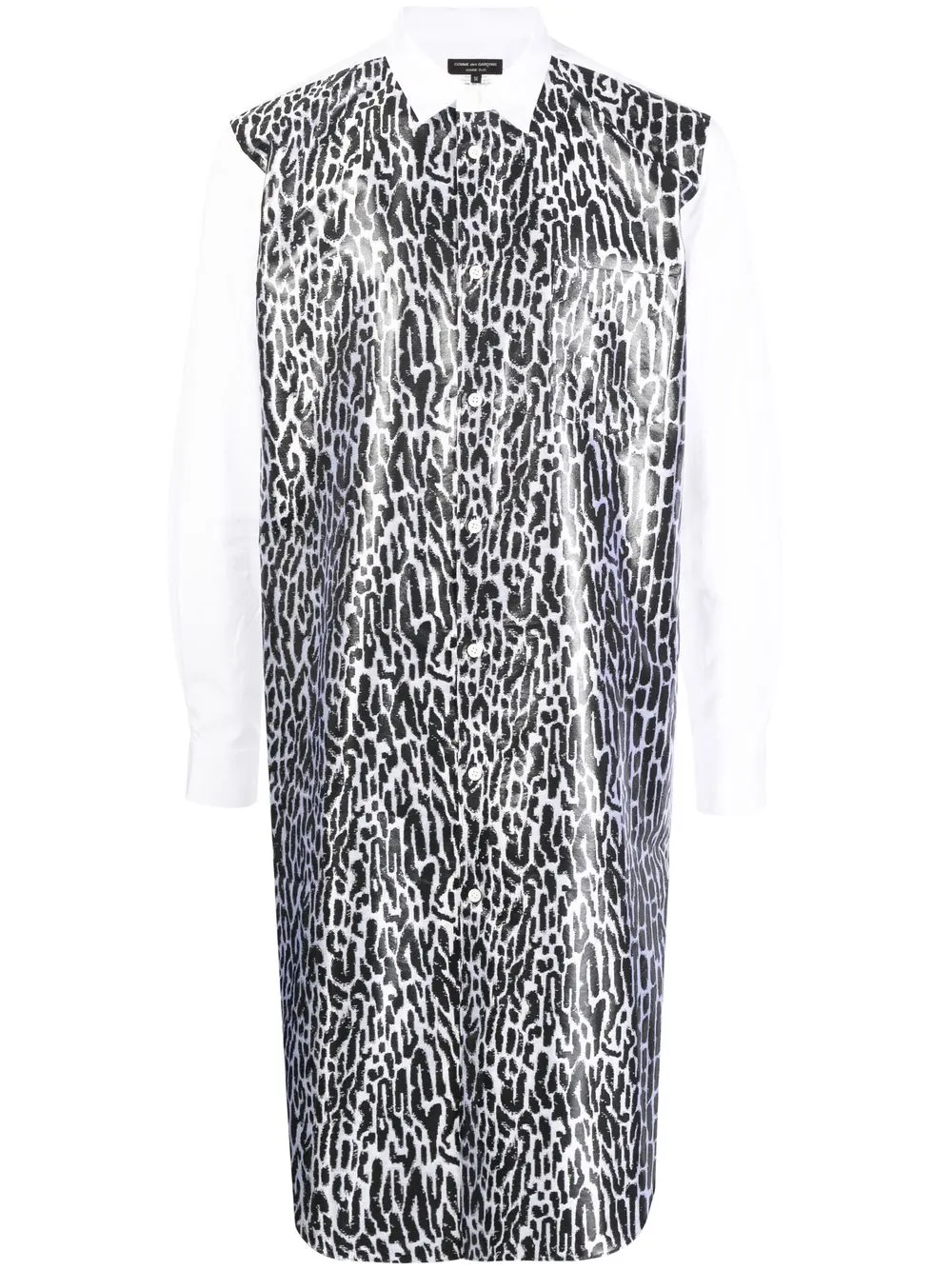 

Comme Des Garçons animal-print longline shirt - Grey