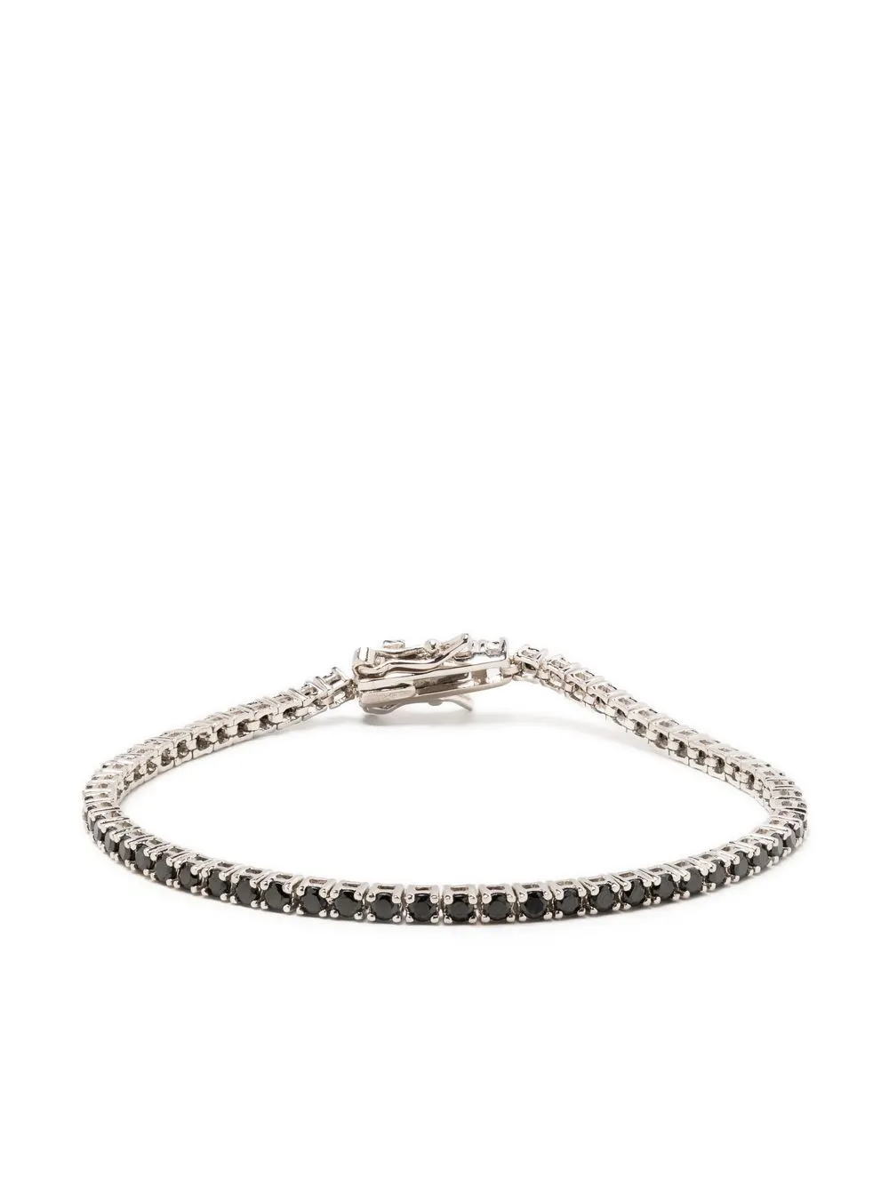 

Loulou x Obsidian crystal-embellished bracelet - Silver