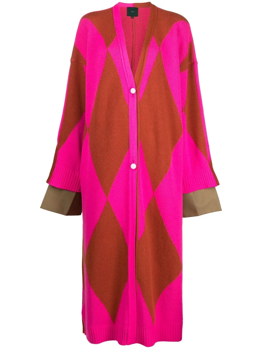 

Jejia Jackie geometric-print cardigan - Pink