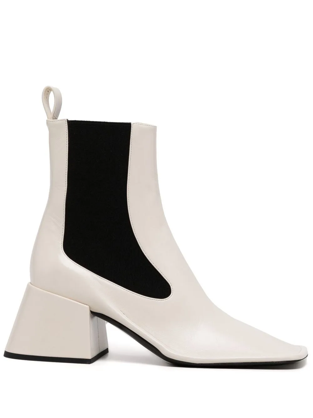

Jil Sander square-toe 68mm ankle boots - White