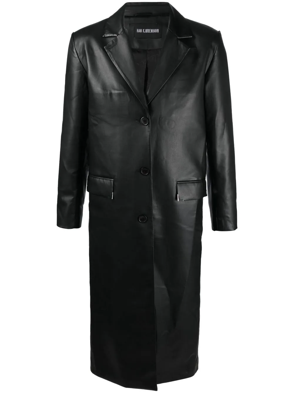 

Han Kjøbenhavn single-breasted mid-length coat - Black