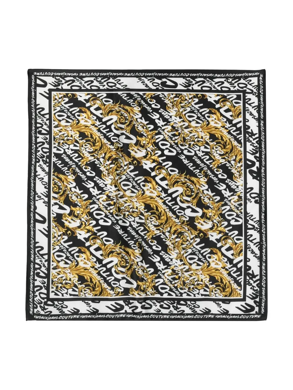 

Versace Jeans Couture Barocco logo-print scarf - Negro
