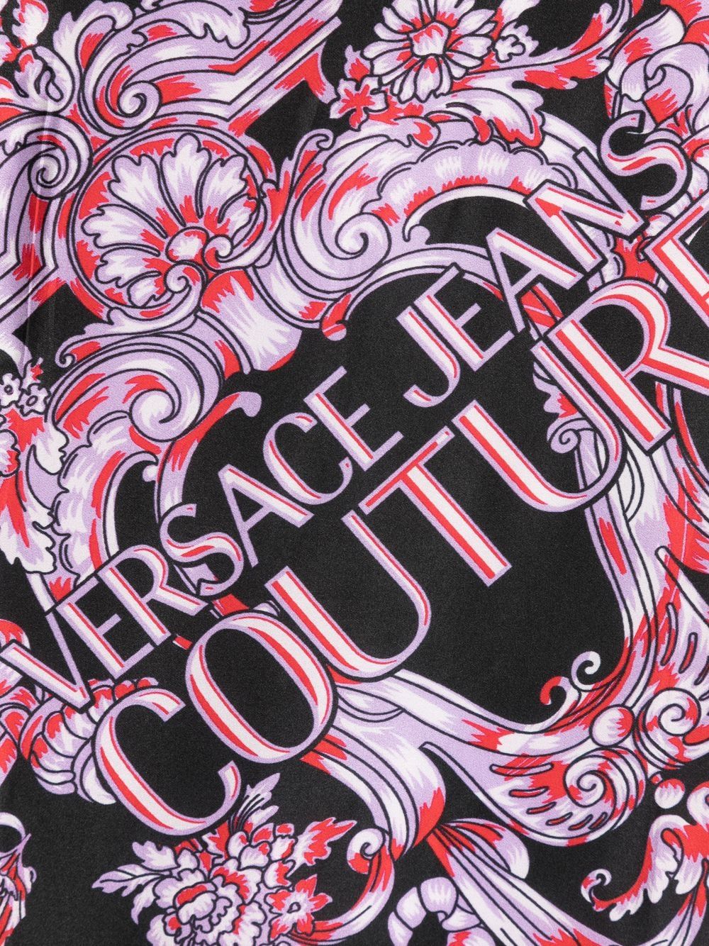Versace Jeans Couture Sjaal met Barocco print - Zwart