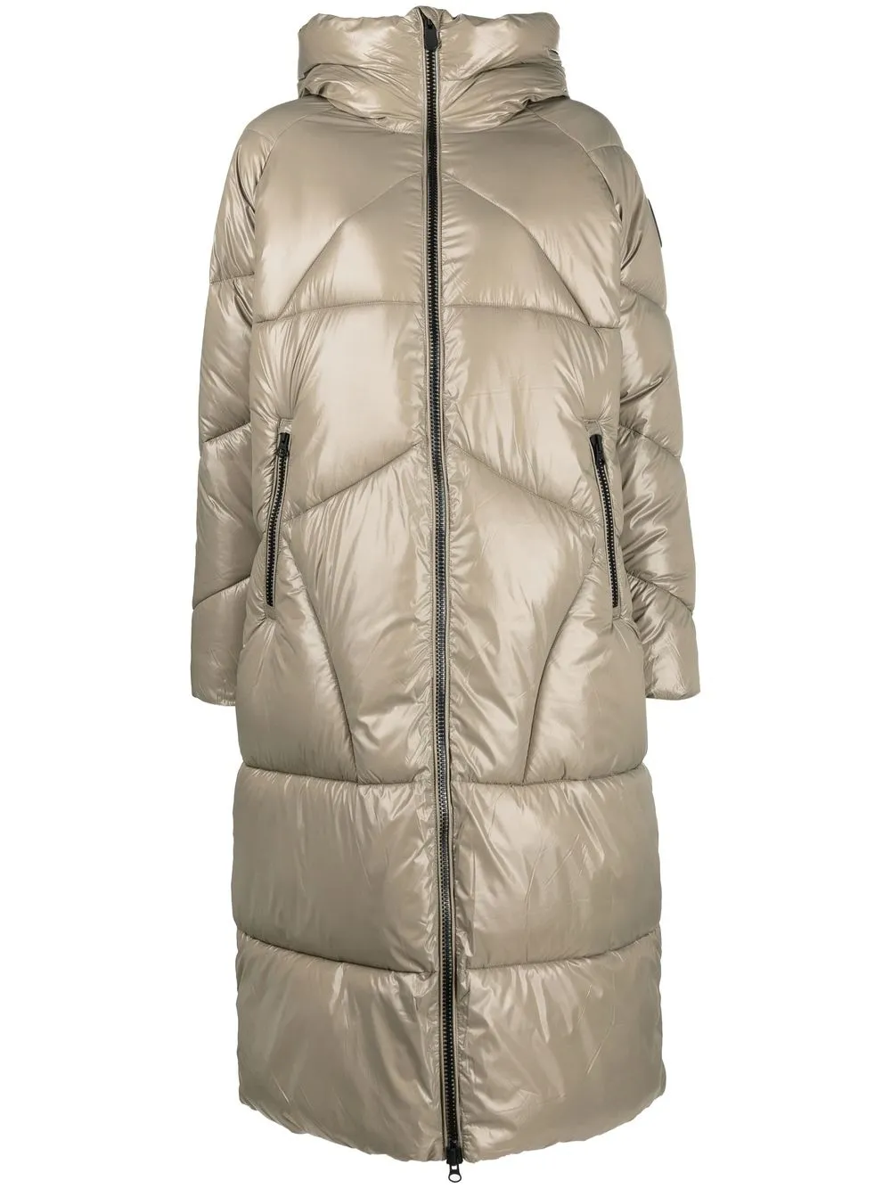 

Save The Duck logo-patch sleeve padded coat - Neutrals