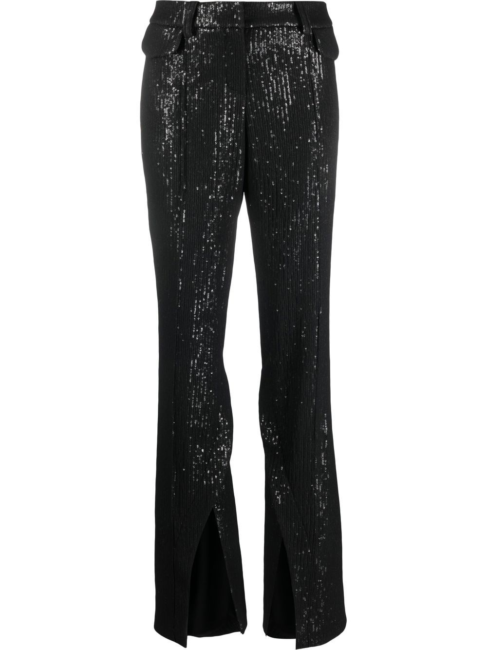THE MANNEI SEQUIN-EMBELLISHED FLARED TROUSERS