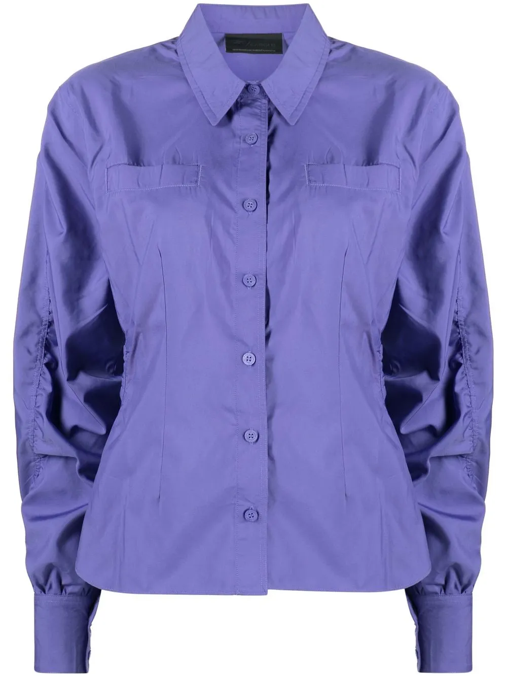 

Reebok logo-print button-down shirt - Blue