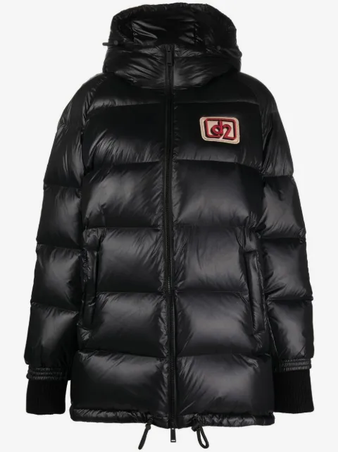 DSQUARED2 logo-patch padded coat