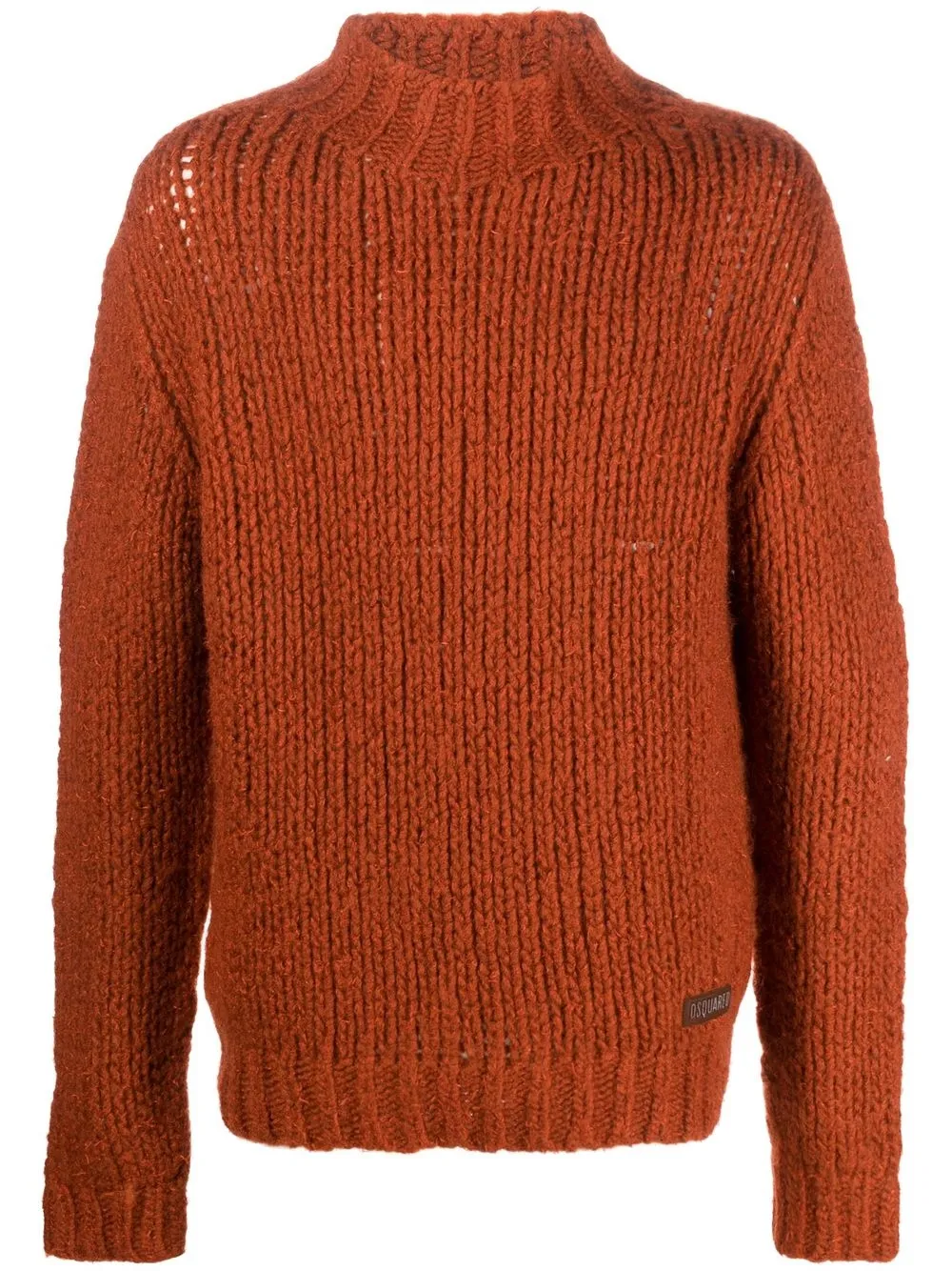 

Dsquared2 logo-patch crew neck jumper - Brown