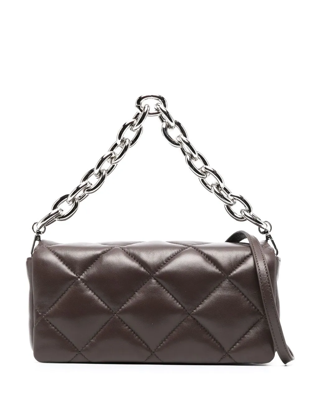 

STAND STUDIO quilted chain-detail shoulder bag - Brown