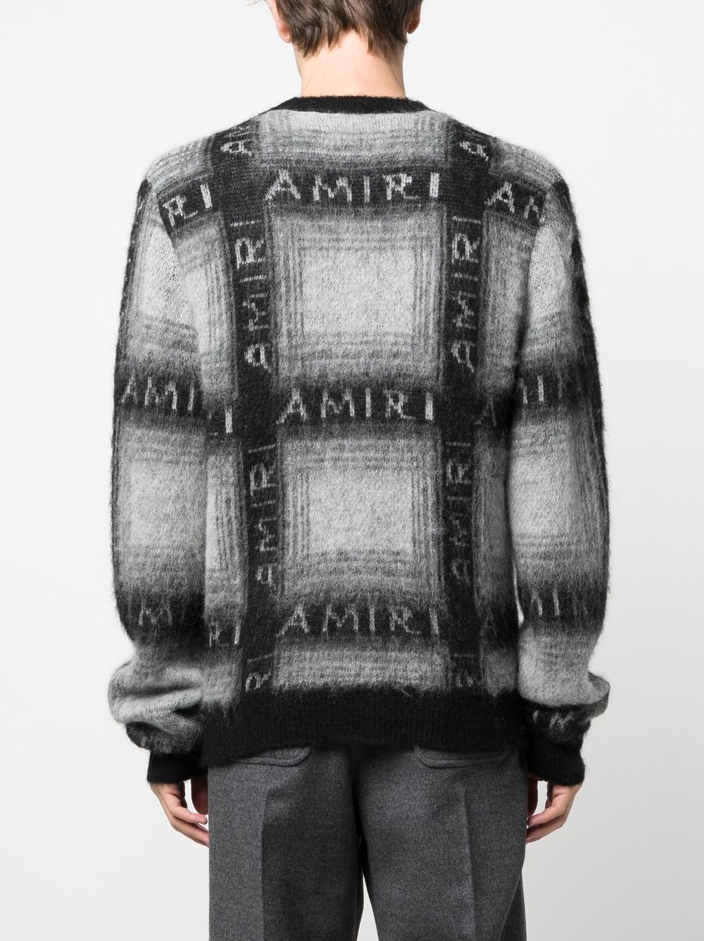 AMIRI Logo Plaid Cardigan - Farfetch