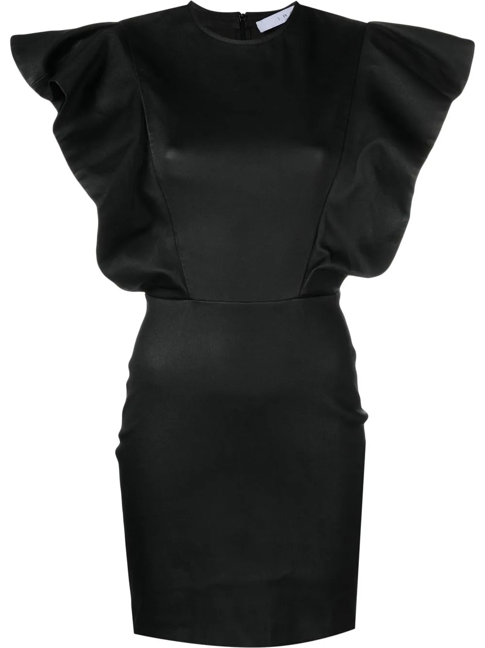 

IRO Senja ruffled leather dress - Black