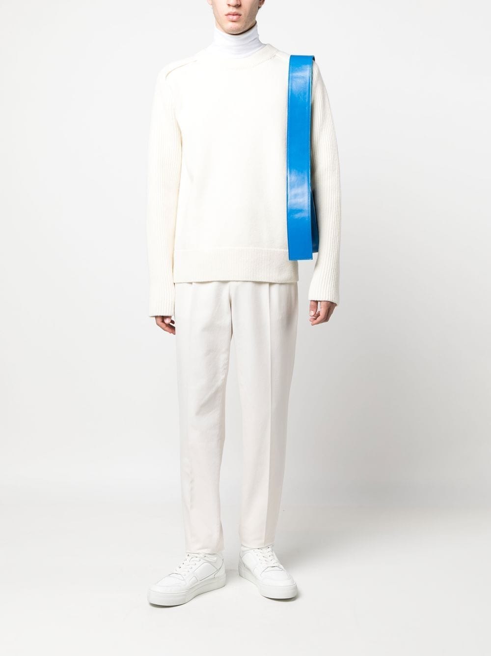 Jil Sander Ribgebreide trui - Wit