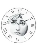 Fornasetti face-print wall clock - White