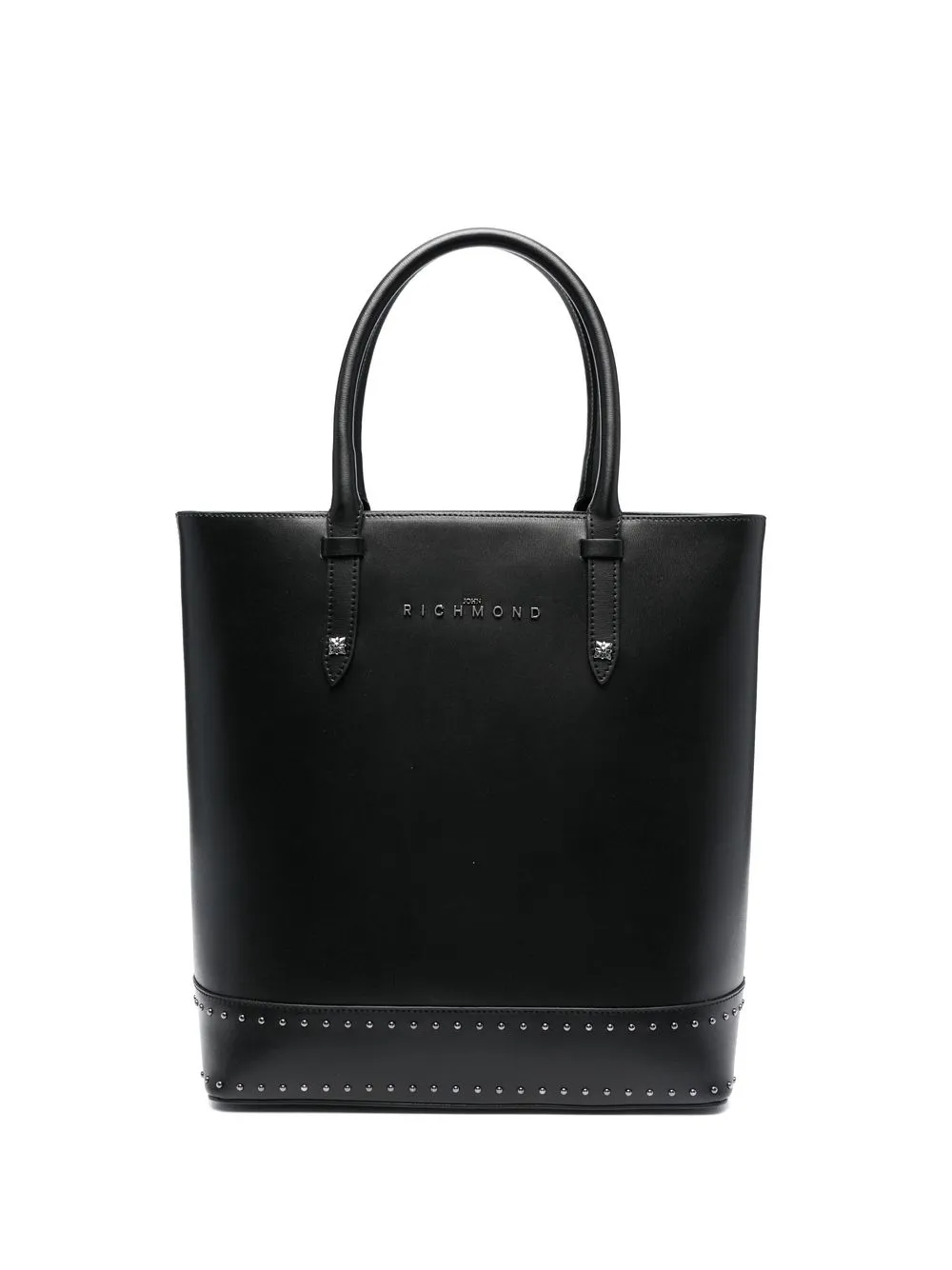 

John Richmond stud-detail leather tote bag - Black