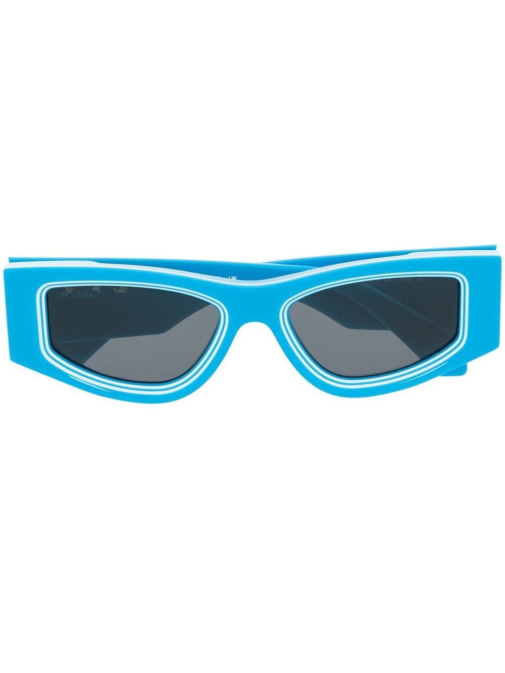 Off-White Andy 53mm Rectangular Sunglasses Blue Dark