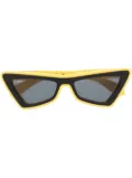 Off-White Eyewear Arrows cat-eye frame sunglasses - Yellow