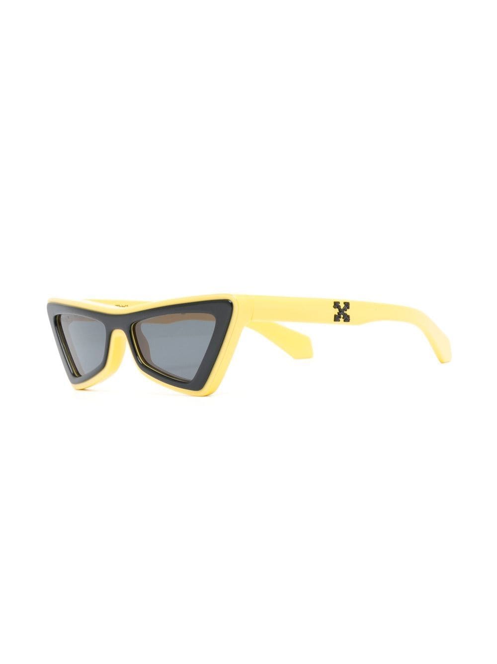 Off-White Arrows zonnebril met cat-eye montuur - Geel