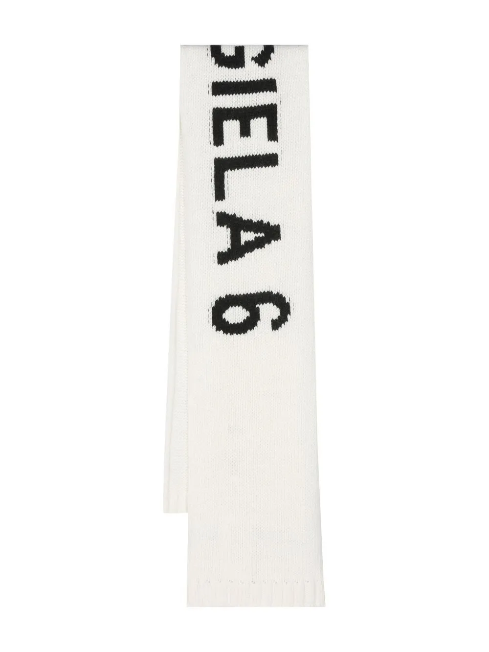 

MM6 Maison Margiela Kids intarsia-knit logo scarf - White