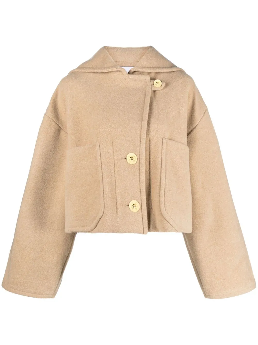 

Patou cropped wide-sleeve jacket - Neutrals