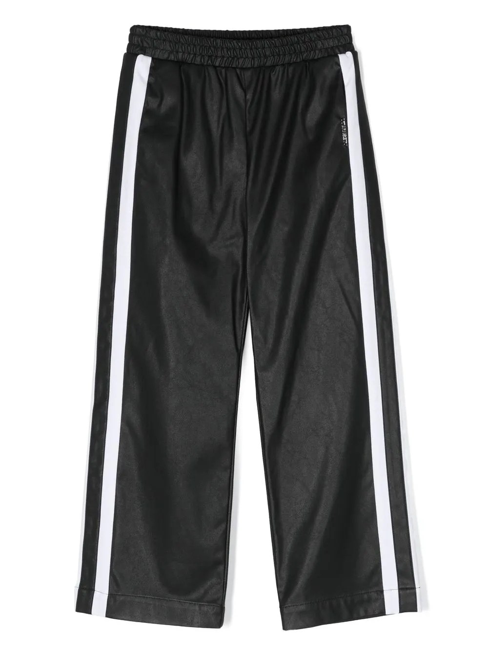 

TWINSET Kids side-stripe wide-leg trousers - Black