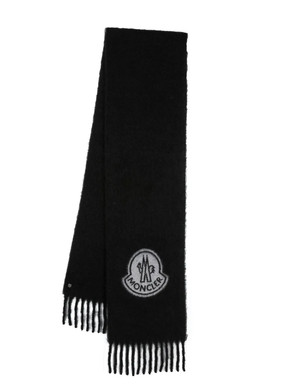 

Moncler logo-knit scarf - Black