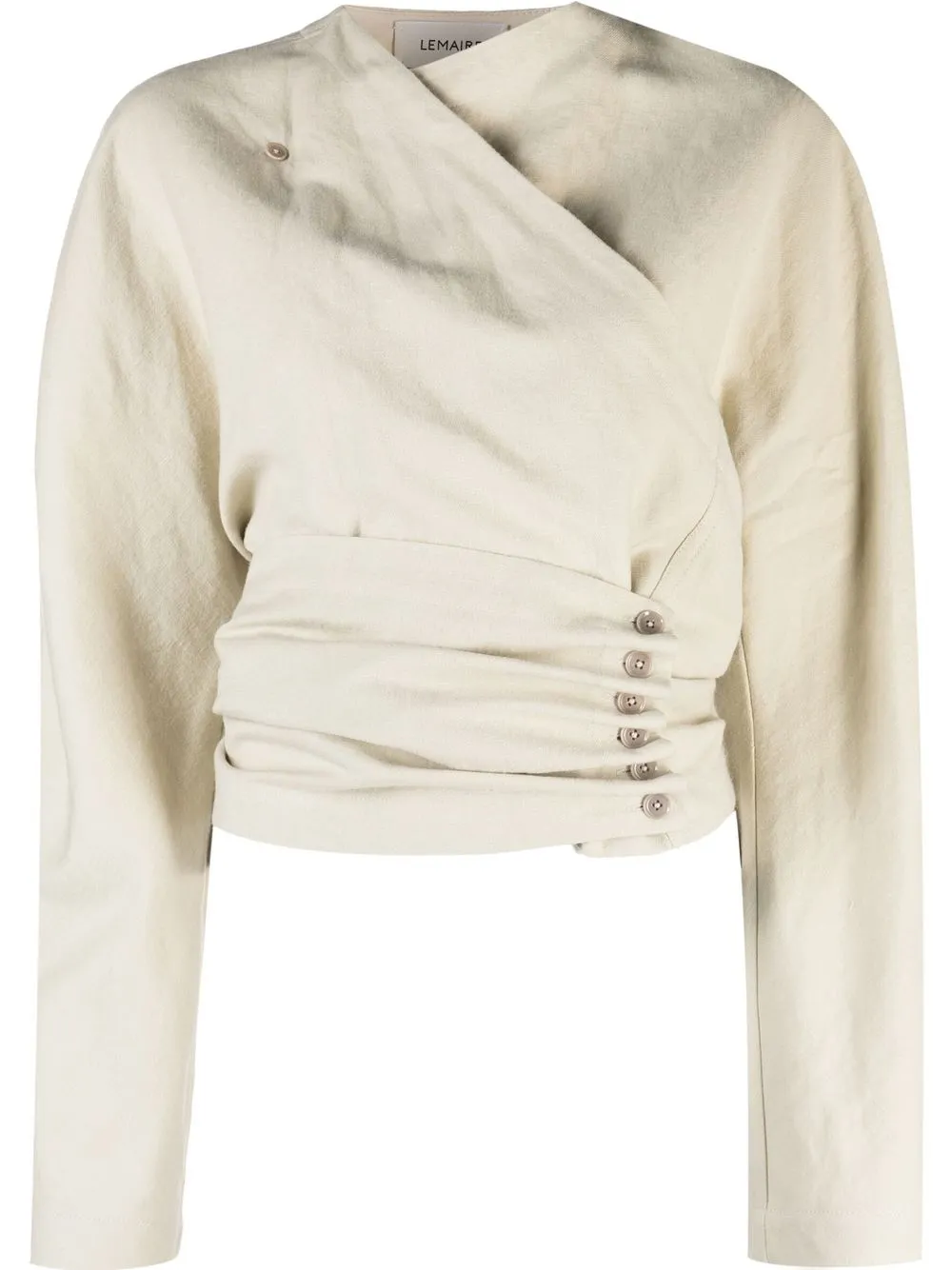 

Lemaire wrapped long-sleeve blouse - Neutrals