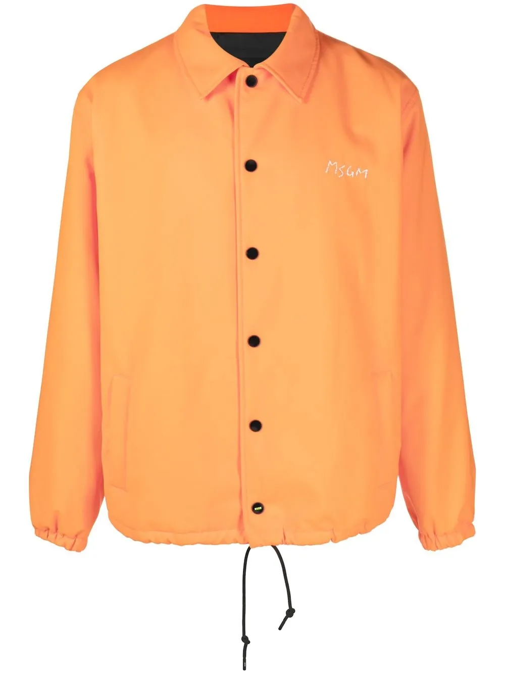 

MSGM embroidered logo jacket - Orange