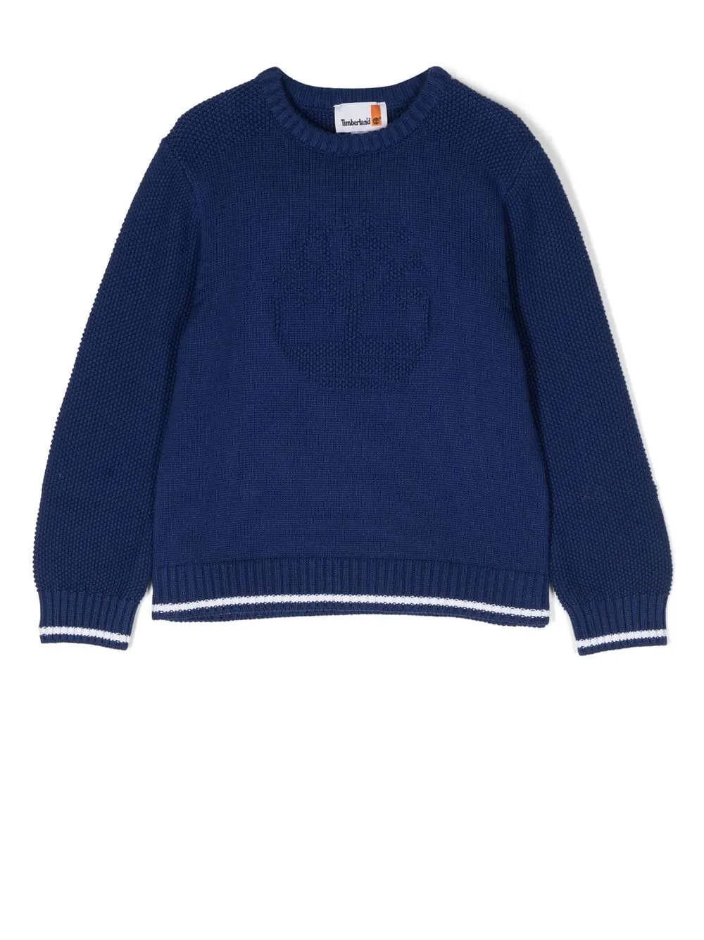 

Timberland Kids logo-knit cotton jumper - Blue