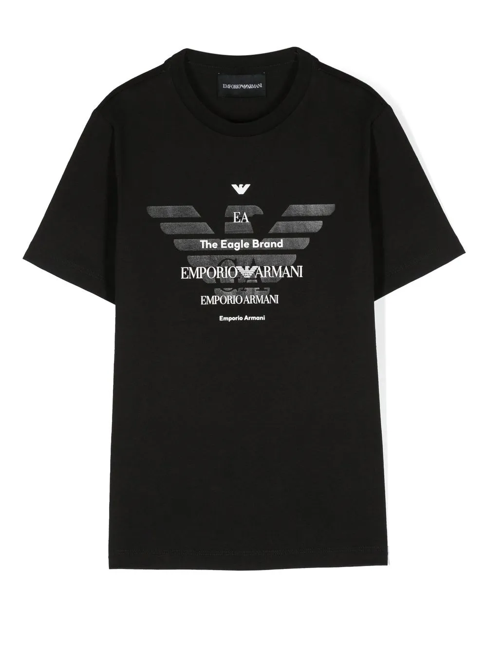 

Emporio Armani Kids logo-print cotton T-shirt - Black