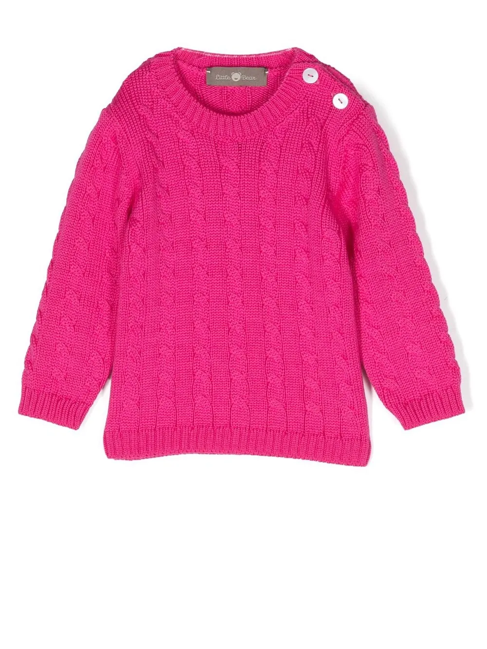 

Little Bear cable-knit wool jumper - Rosado