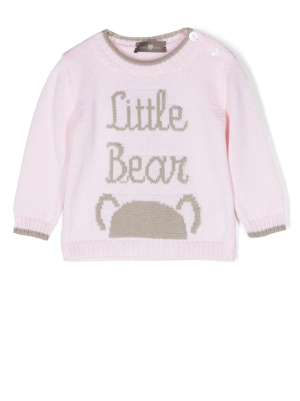 

Little Bear logo-print knitted jumper - Rosado