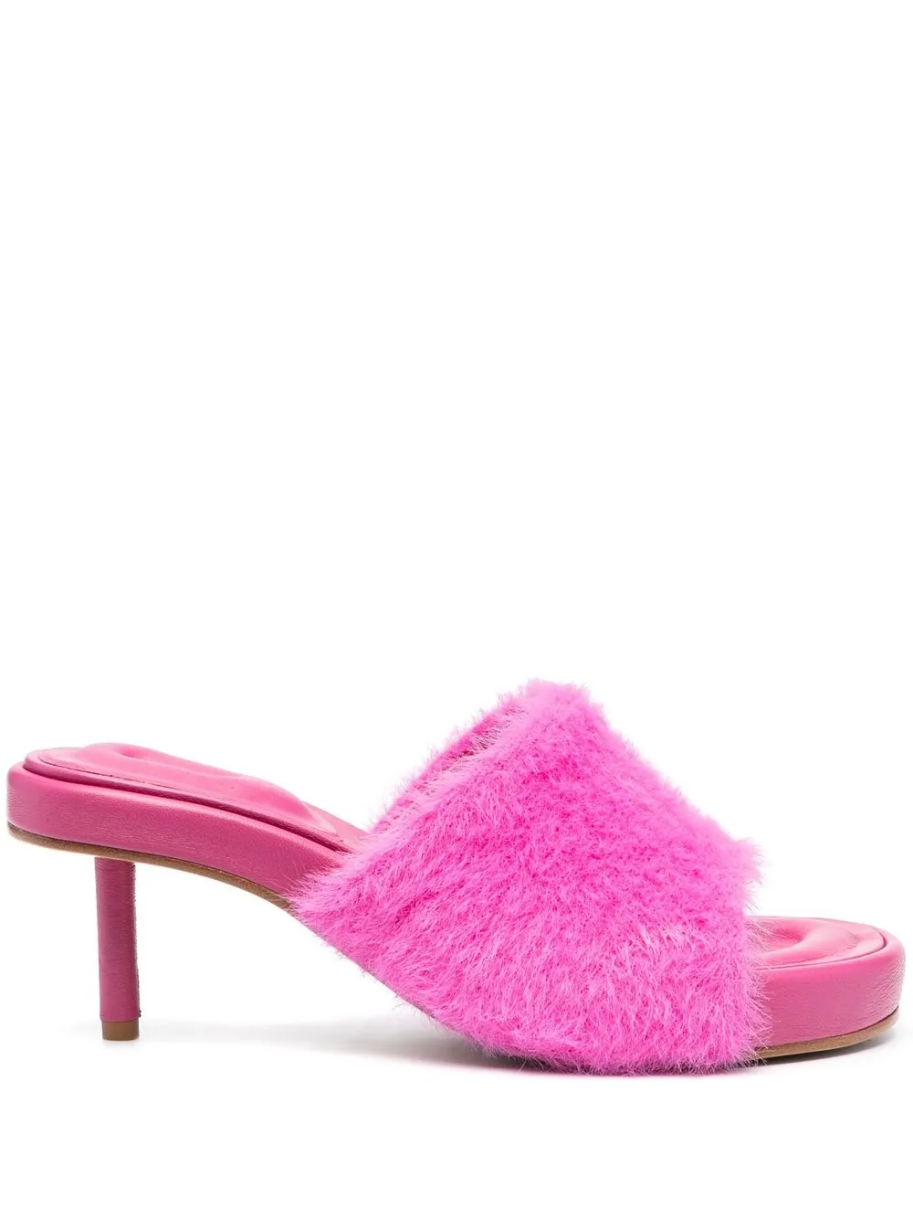 

Jacquemus textured-finish open-toe mules - Pink