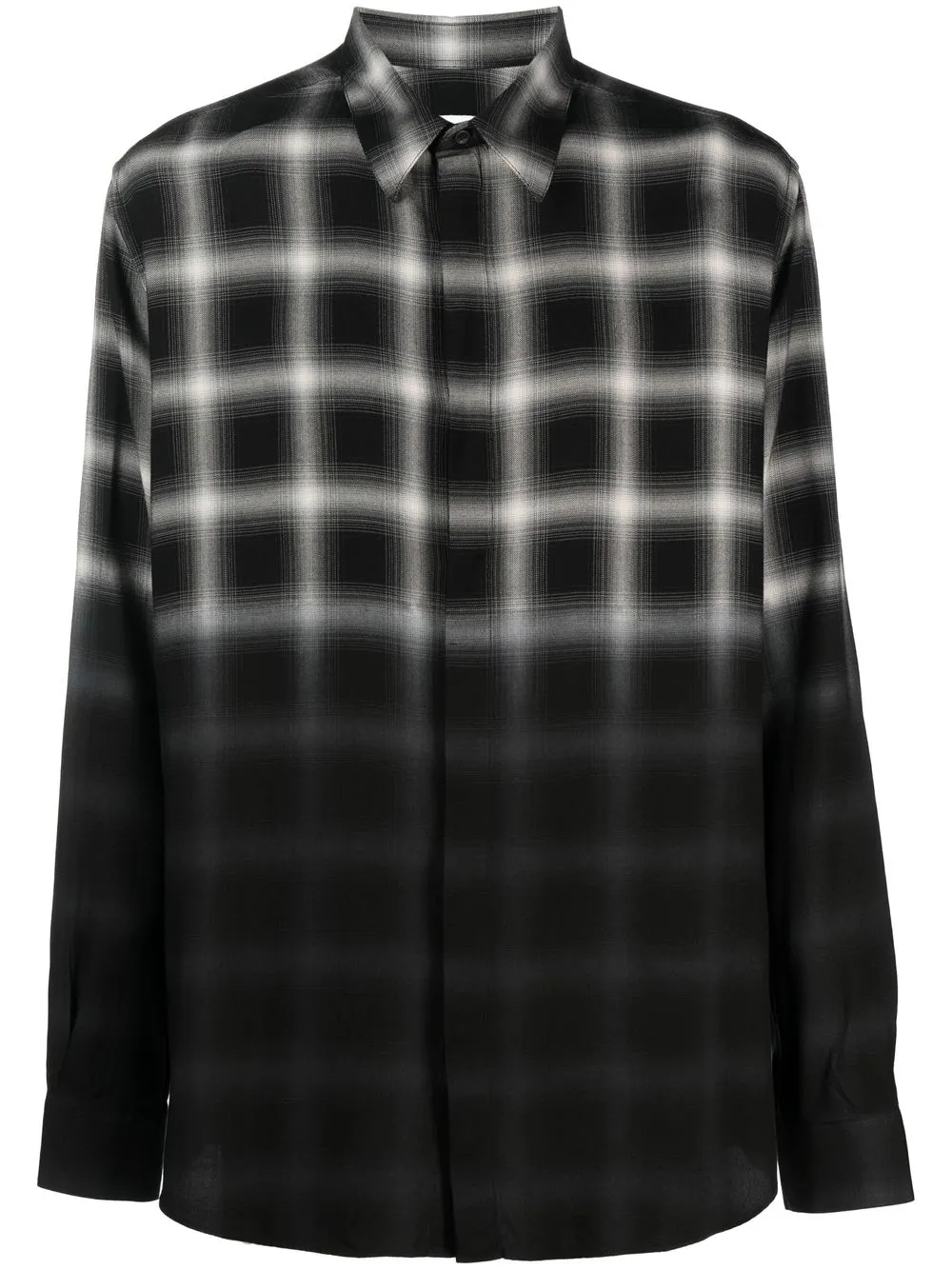 

IRO ombré-effect checked shirt - Black