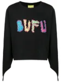 Amir Slama slogan-print long sleeve T-Shirt - Black