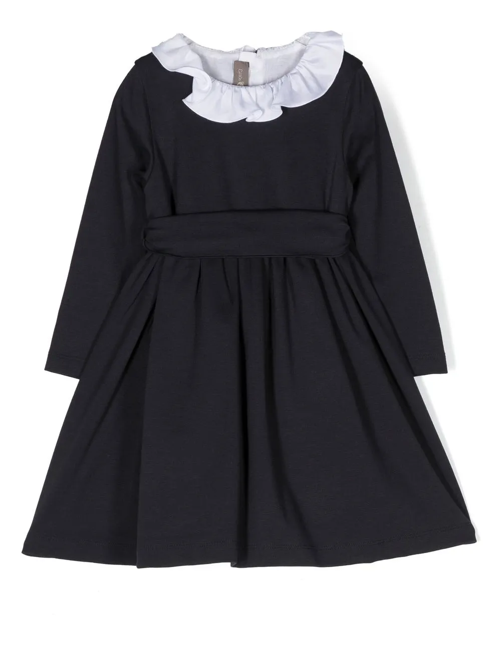 

Little Bear long-sleeve velvet dress - Blue