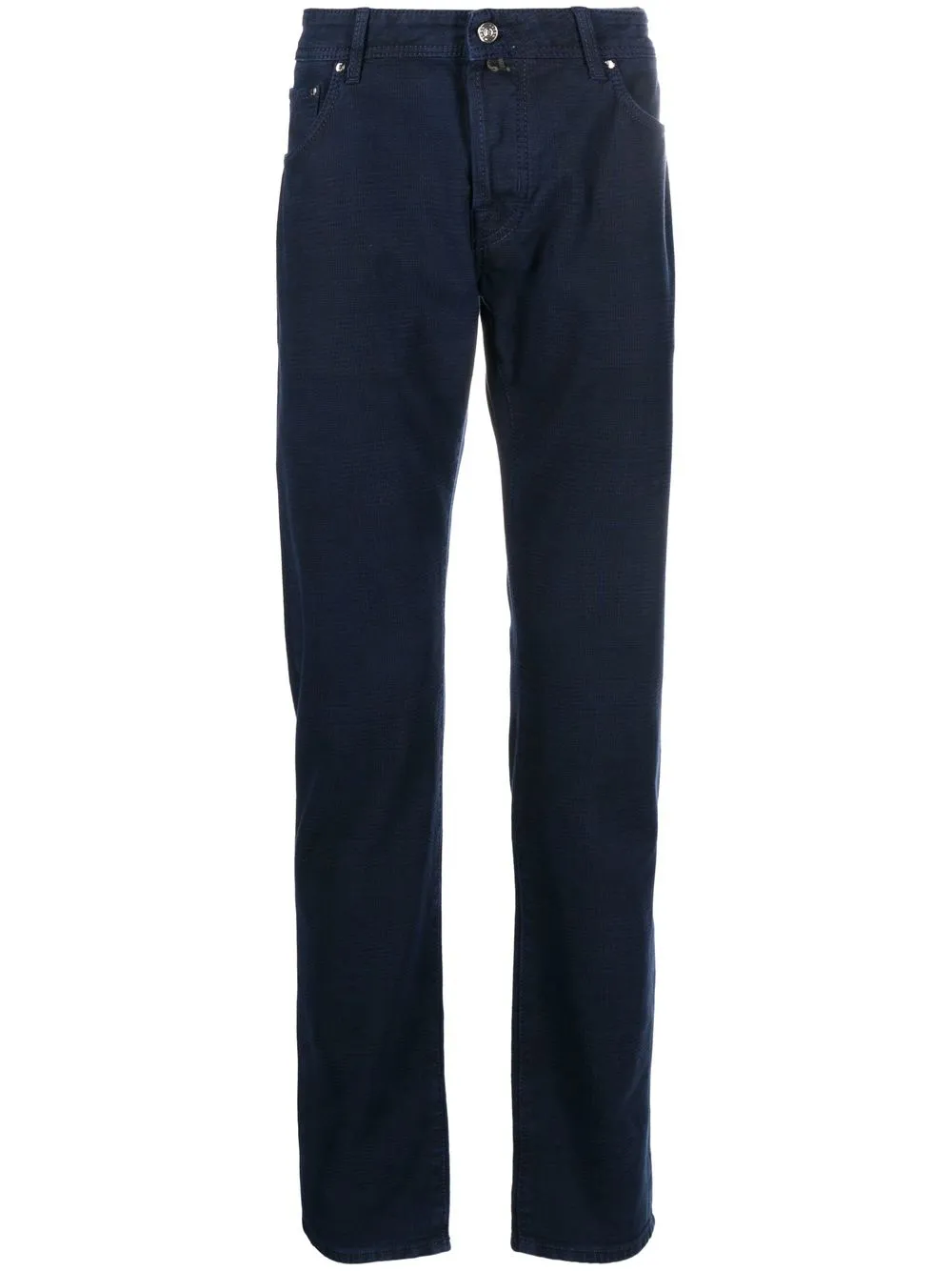 

Jacob Cohën check-print slim-cut jeans - Blue