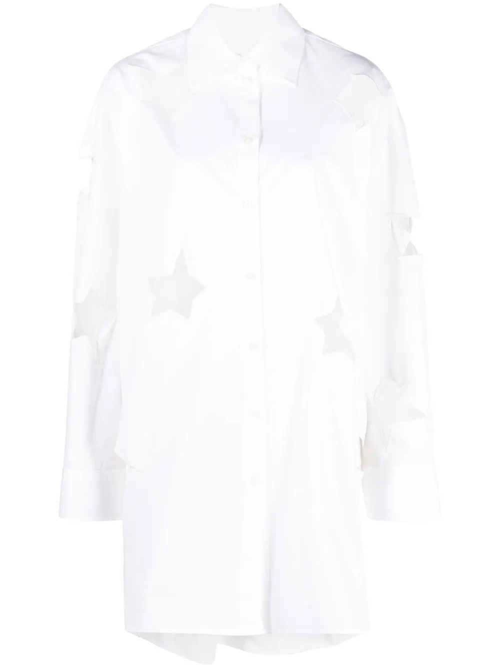 

MSGM cut-out detail oversize shirt - White