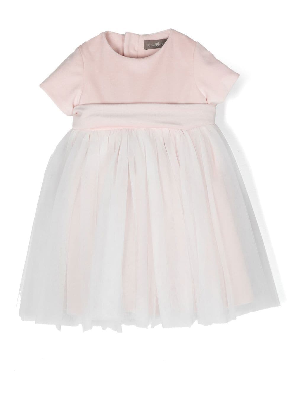 Shop Little Bear Short-sleeve Velvet Dress In Pink