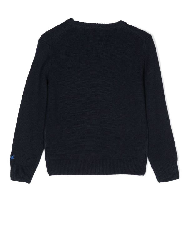 Boys black crew hot sale neck jumper