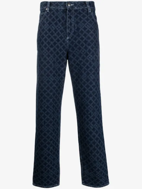 Charles Jeffrey Loverboy jeans rectos con motivo geométrico