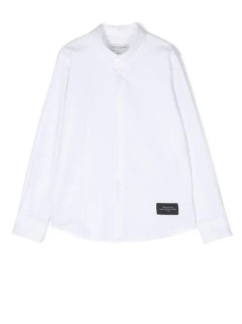 Paolo Pecora Kids chemise boutonnée à patch logo