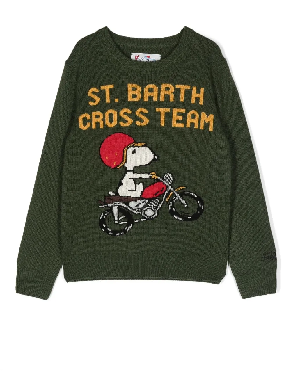 

MC2 Saint Barth Kids snoopy-print knit jumper - Green