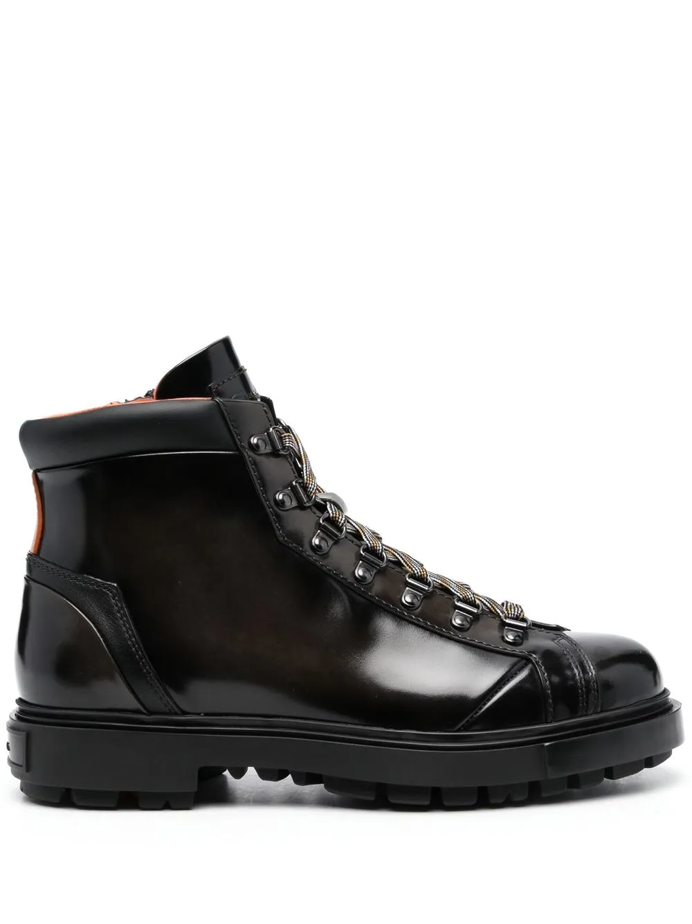 

Santoni lace-up leather boots - Black