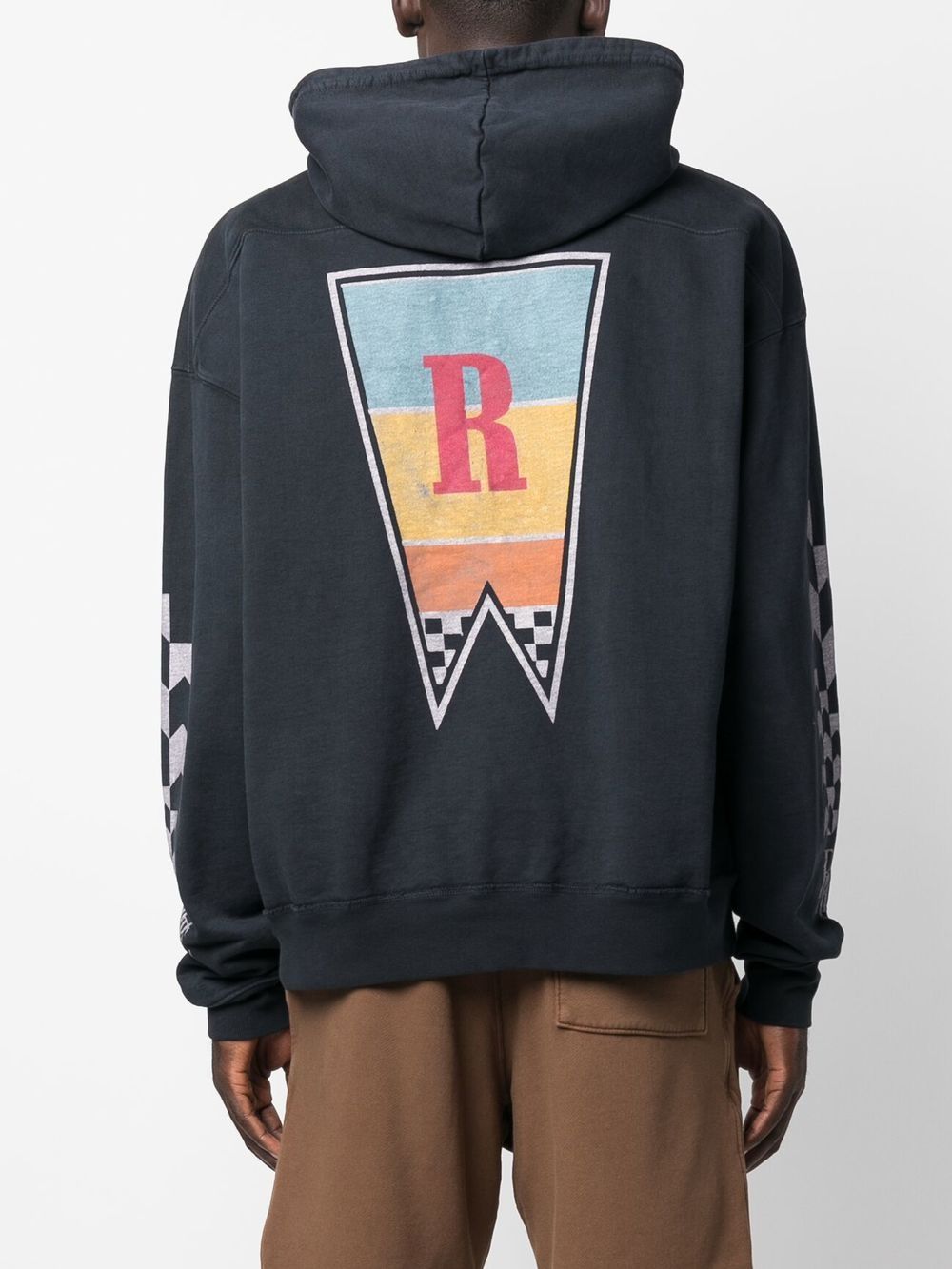 Shop Rhude Graphic-print Hoodie In Black