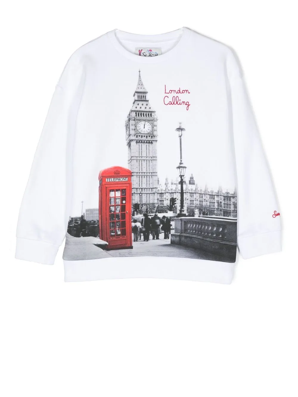 

MC2 Saint Barth Kids London-print sweatshirt - White