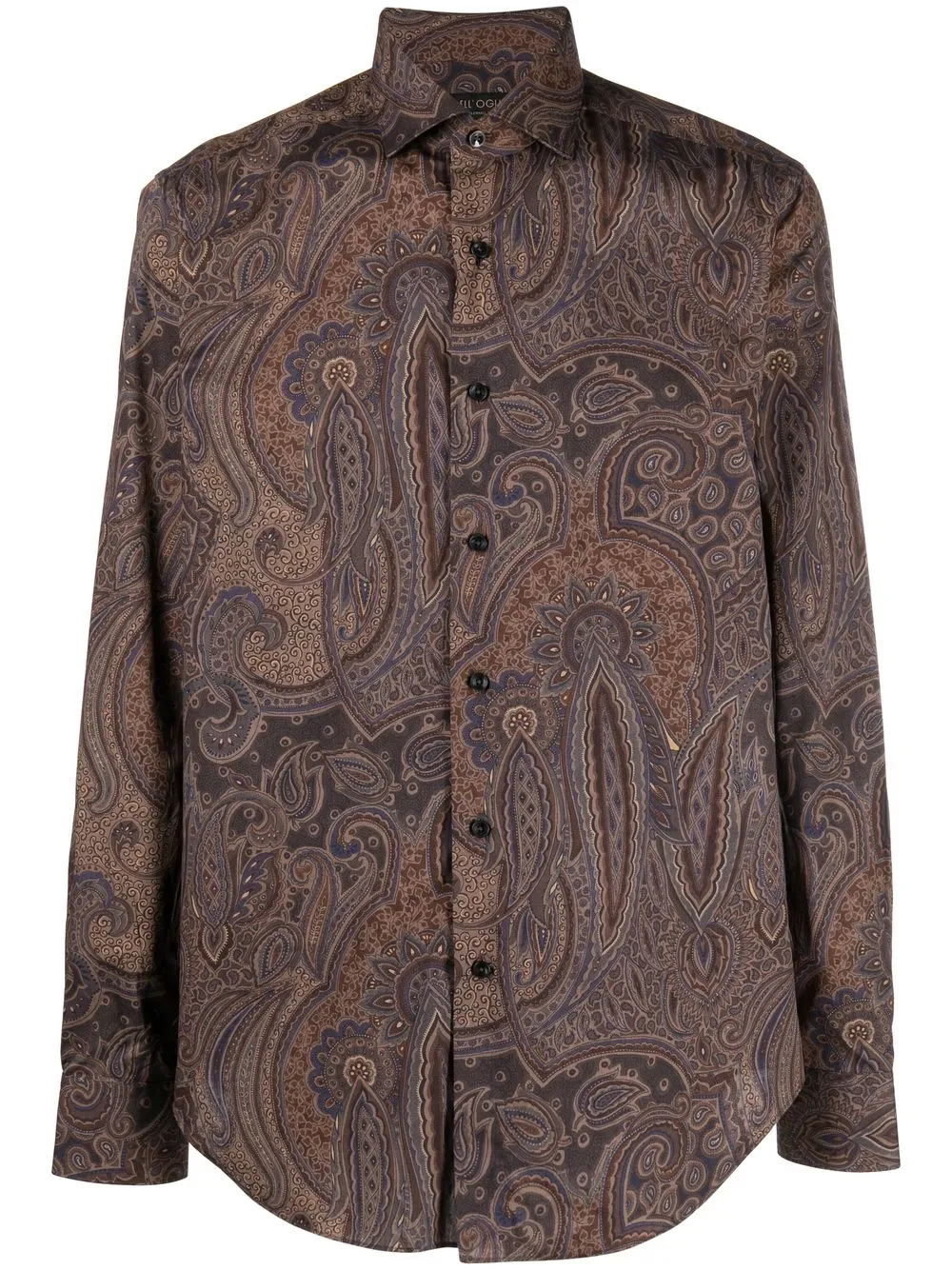 

Dell'oglio paisley-print long-sleeve shirt - Brown