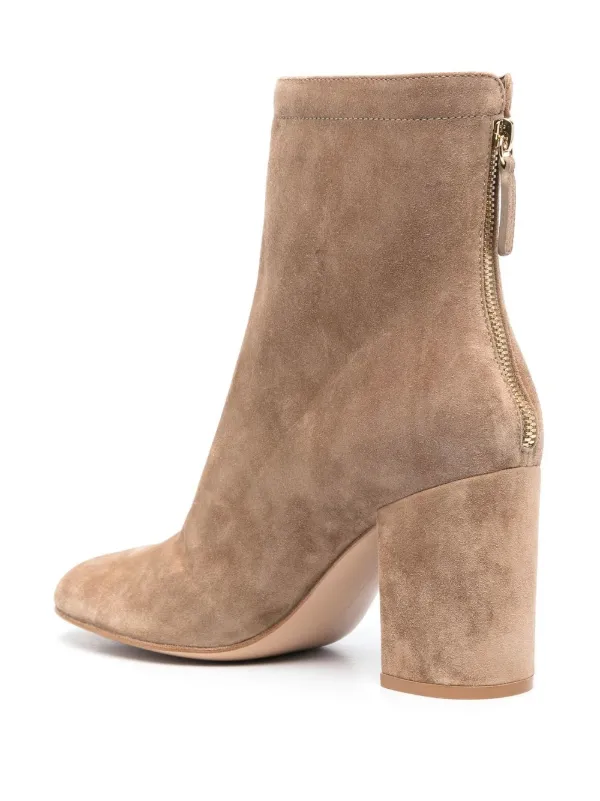 Gianvito Rossi Bellamy 85mm Suede Ankle Boots Neutrals FARFETCH IN