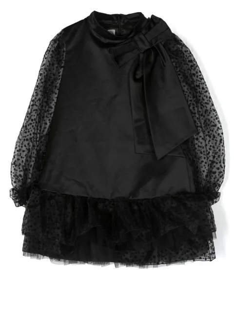 Simonetta Gerüschtes Kleid mit Schleife