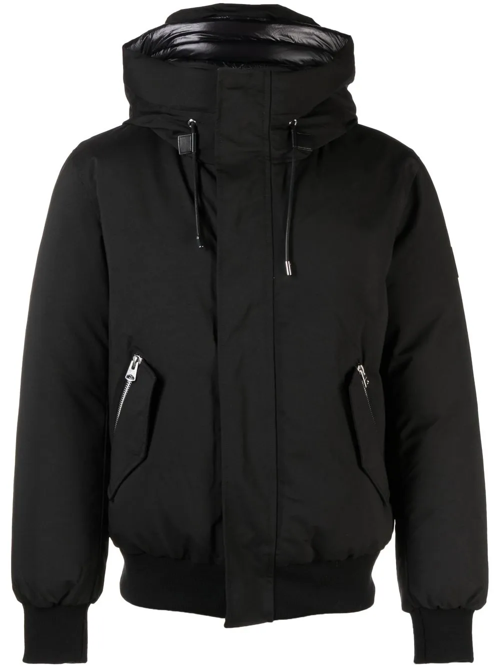 

Mackage panelled padded hooded jacket - Black